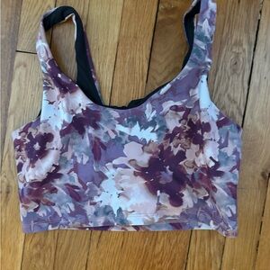 Johnny Was Calme Endure sports bra Purple  maroon and White Racerback Sports Bra